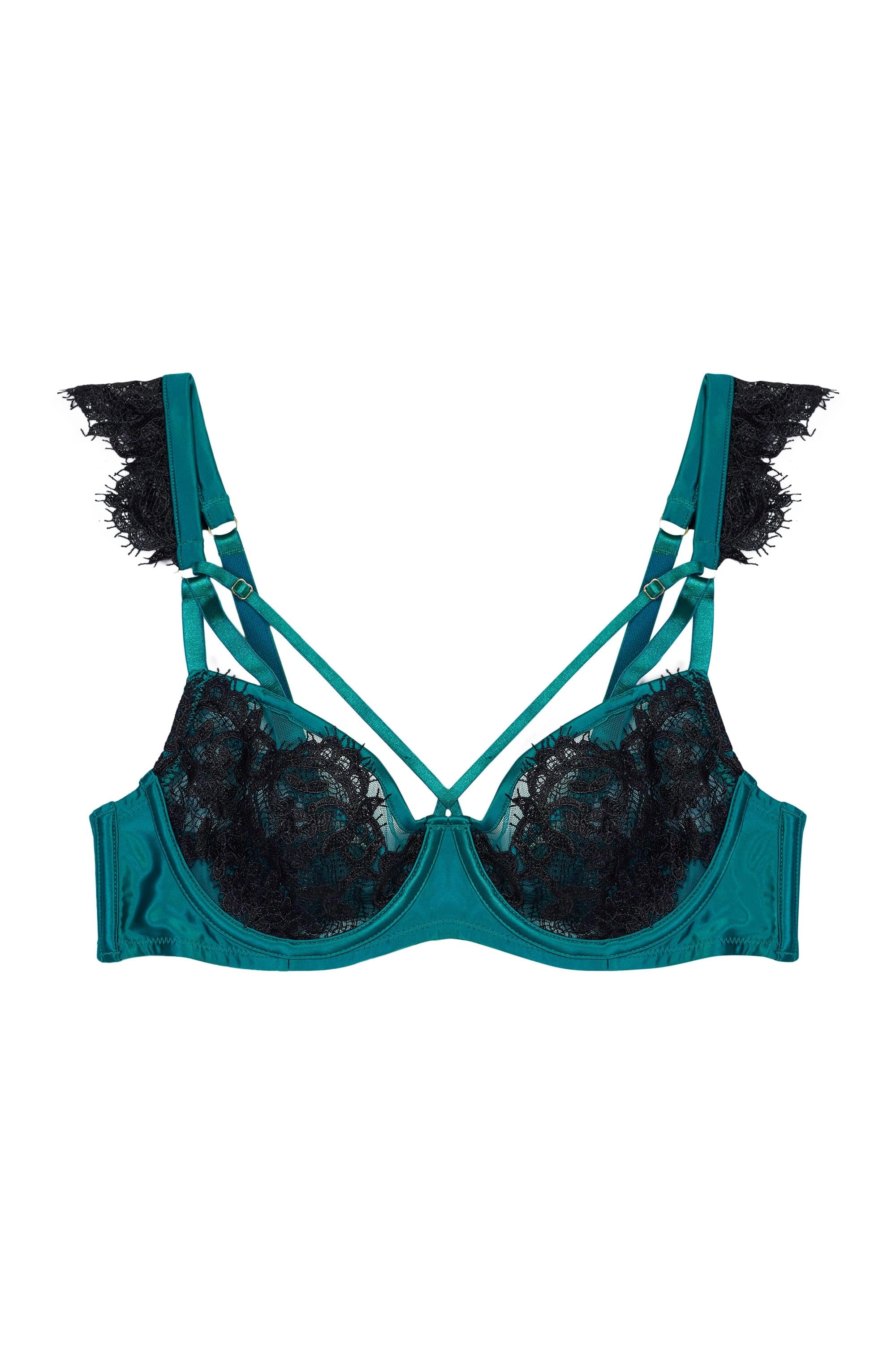 Anneliese Teal Balcony Bra