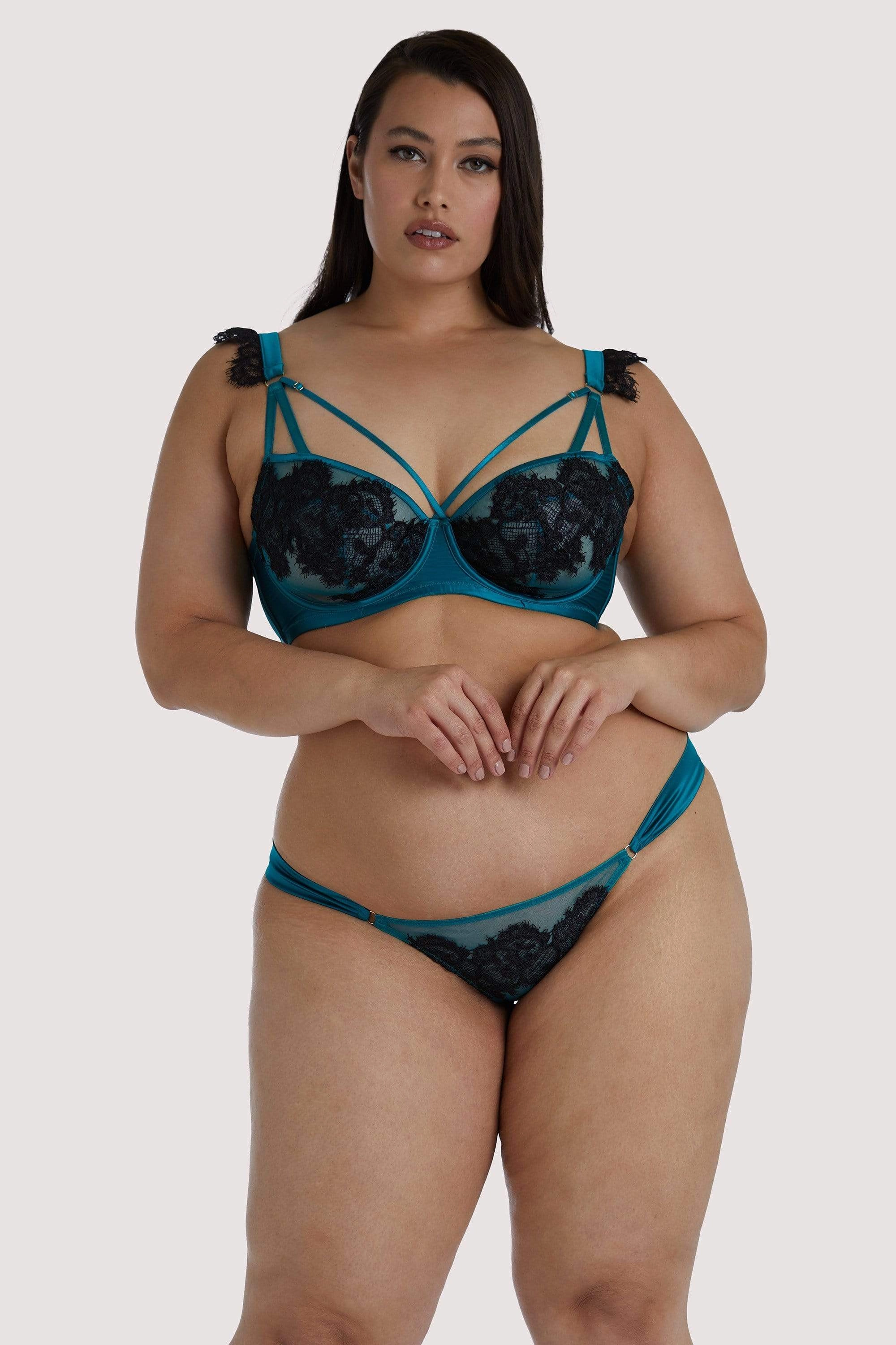 Anneliese Teal Balcony Bra