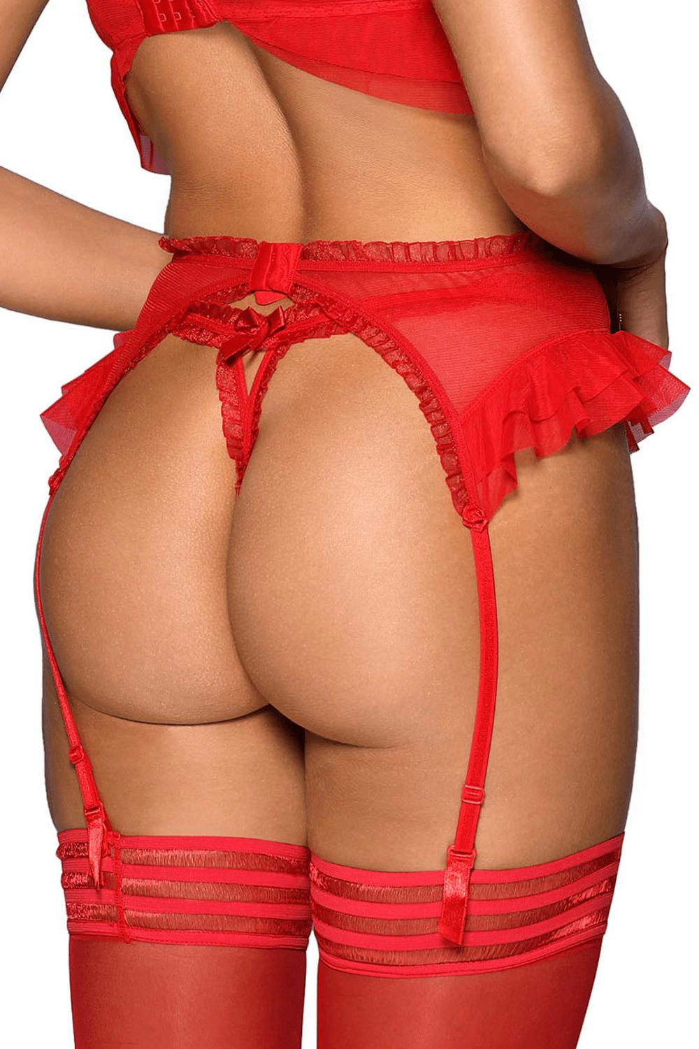 Axami Passion Wave Garter Belt Red
