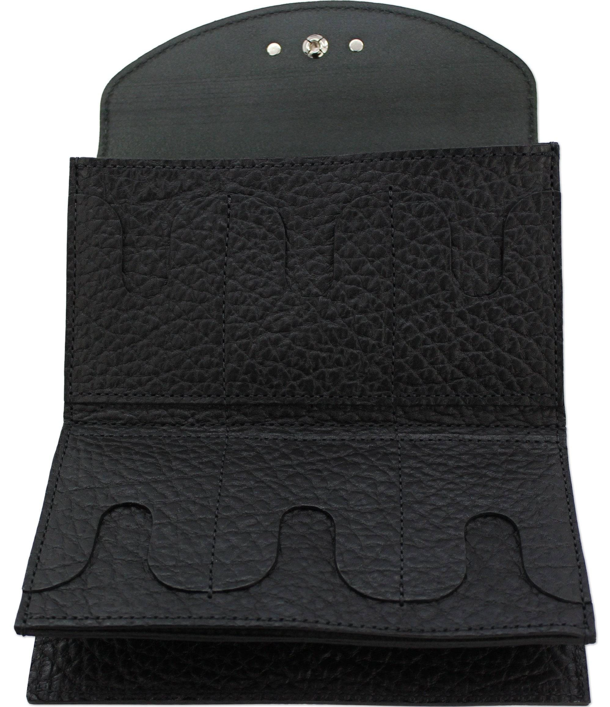 Black Bison Leather Deluxe Women's Wallet