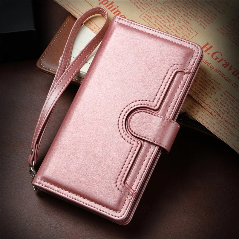 Case For Samsung Galaxy S20 S20 Plus S20 Ultra Silicone Solid Color Flip Wallet