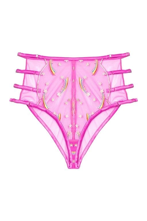 Coccinelle Rainbow Shooting Star Pride Embroidery High Waisted Brief