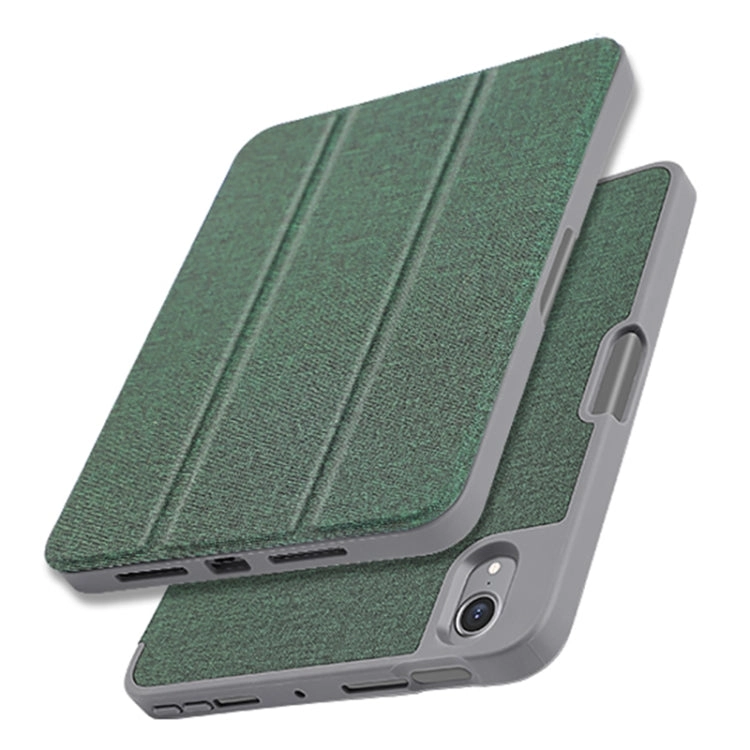 For iPad Mini Mutural YASHI Series Cloth Pattern Texture Horizontal Flip Tablet Case