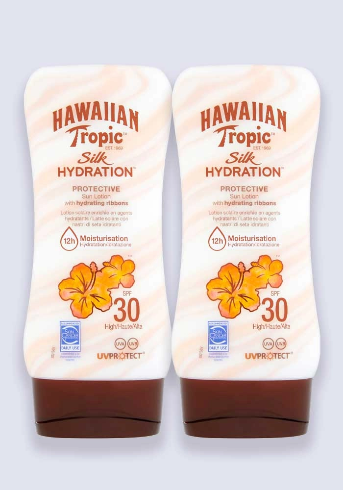 Hawaiian Tropic Silk Hydration Protective Sun Lotion SPF 30 180ml 2 Pack Saver