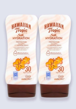 Hawaiian Tropic Silk Hydration Protective Sun Lotion SPF 30 180ml 2 Pack Saver