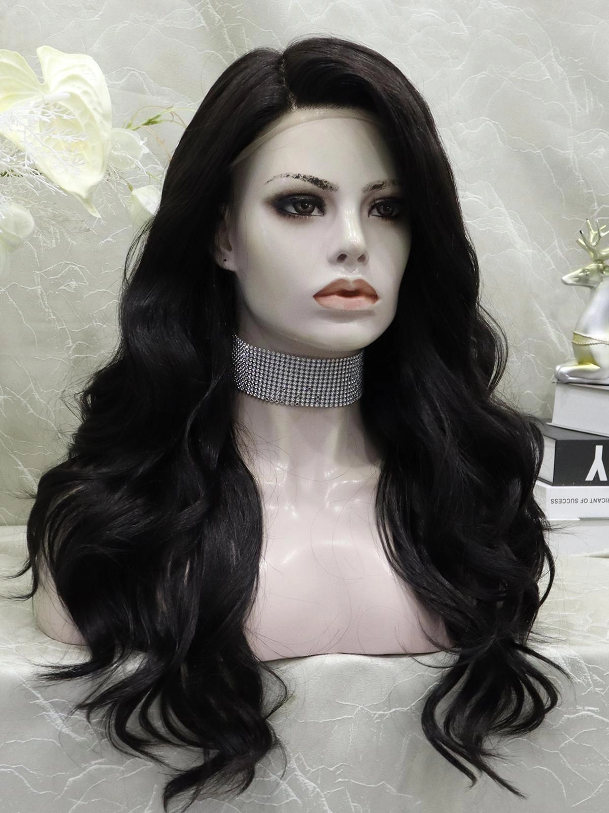 IMstyle jet black with 13*4 free parting lace front wigs NH37t0-jet black(13*4)