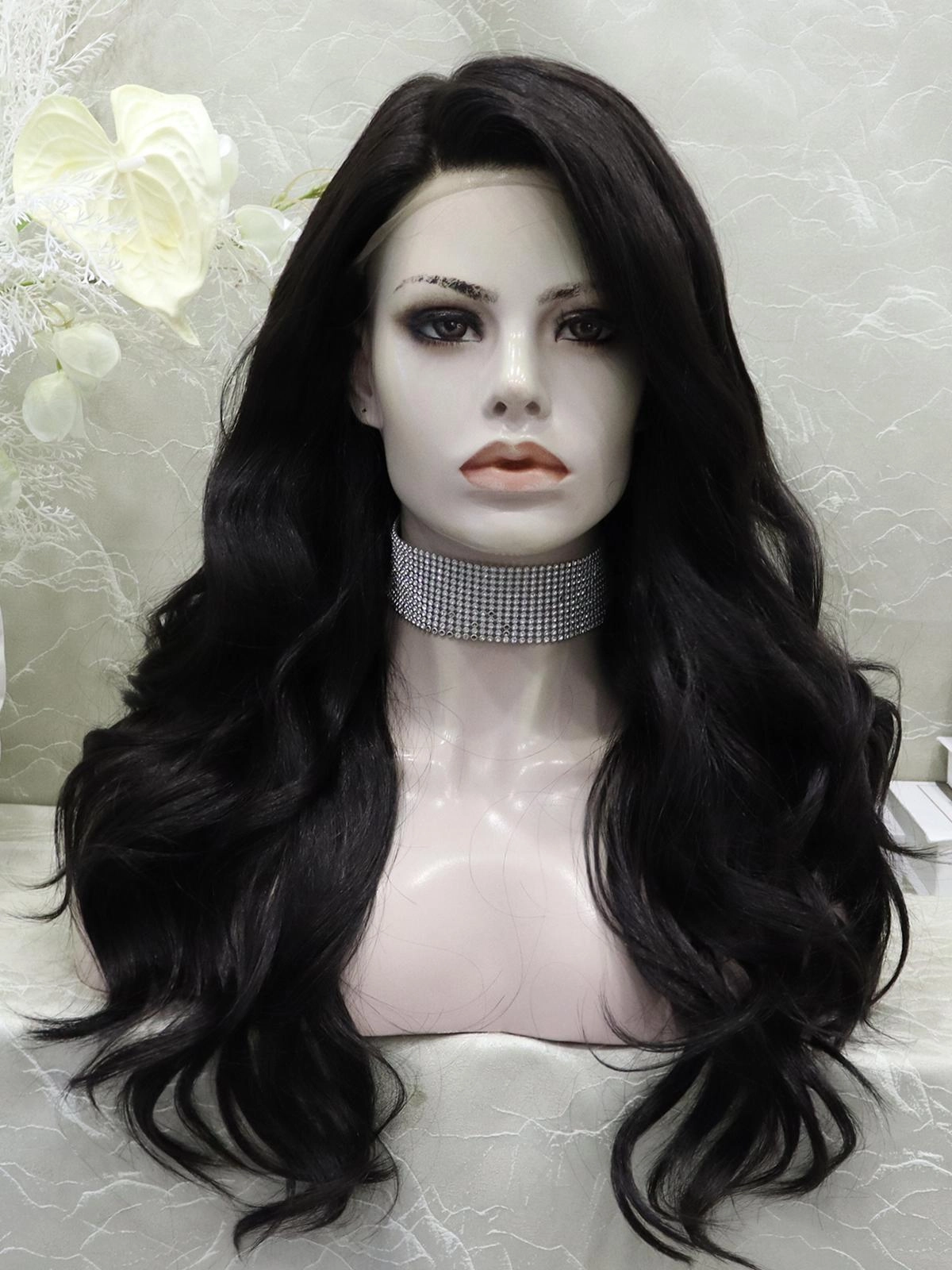 IMstyle jet black with 13*4 free parting lace front wigs NH37t0-jet black(13*4)