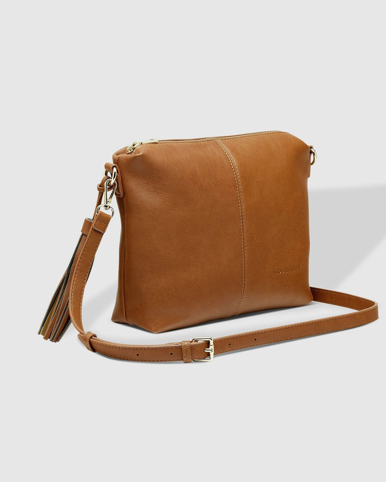 Louenhide Daisy Stripe Crossbody Bag Tan