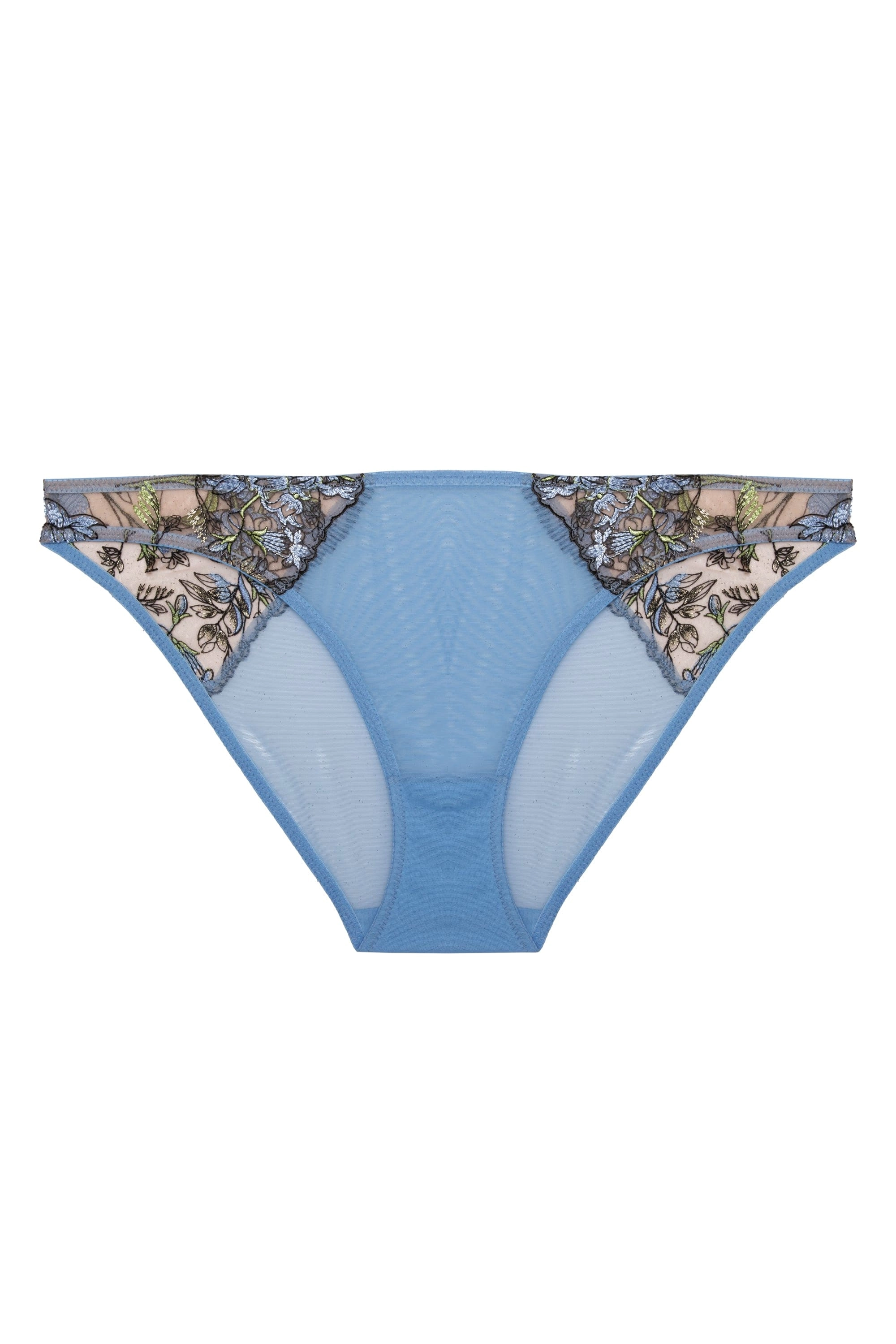 Mayla Blue Floral Embroidered Brief