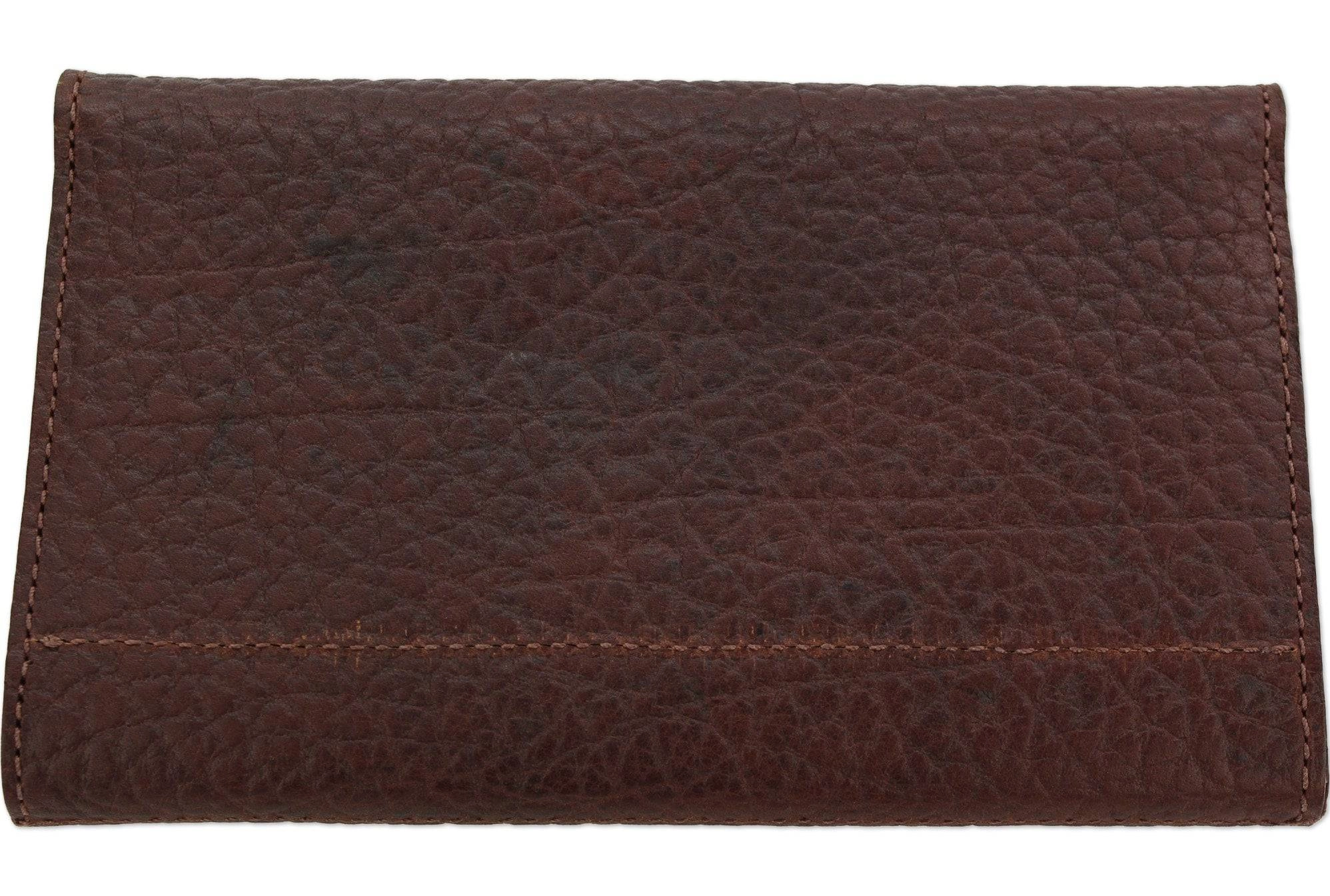Medium Brown Bison Leather Deluxe Women's Wallet