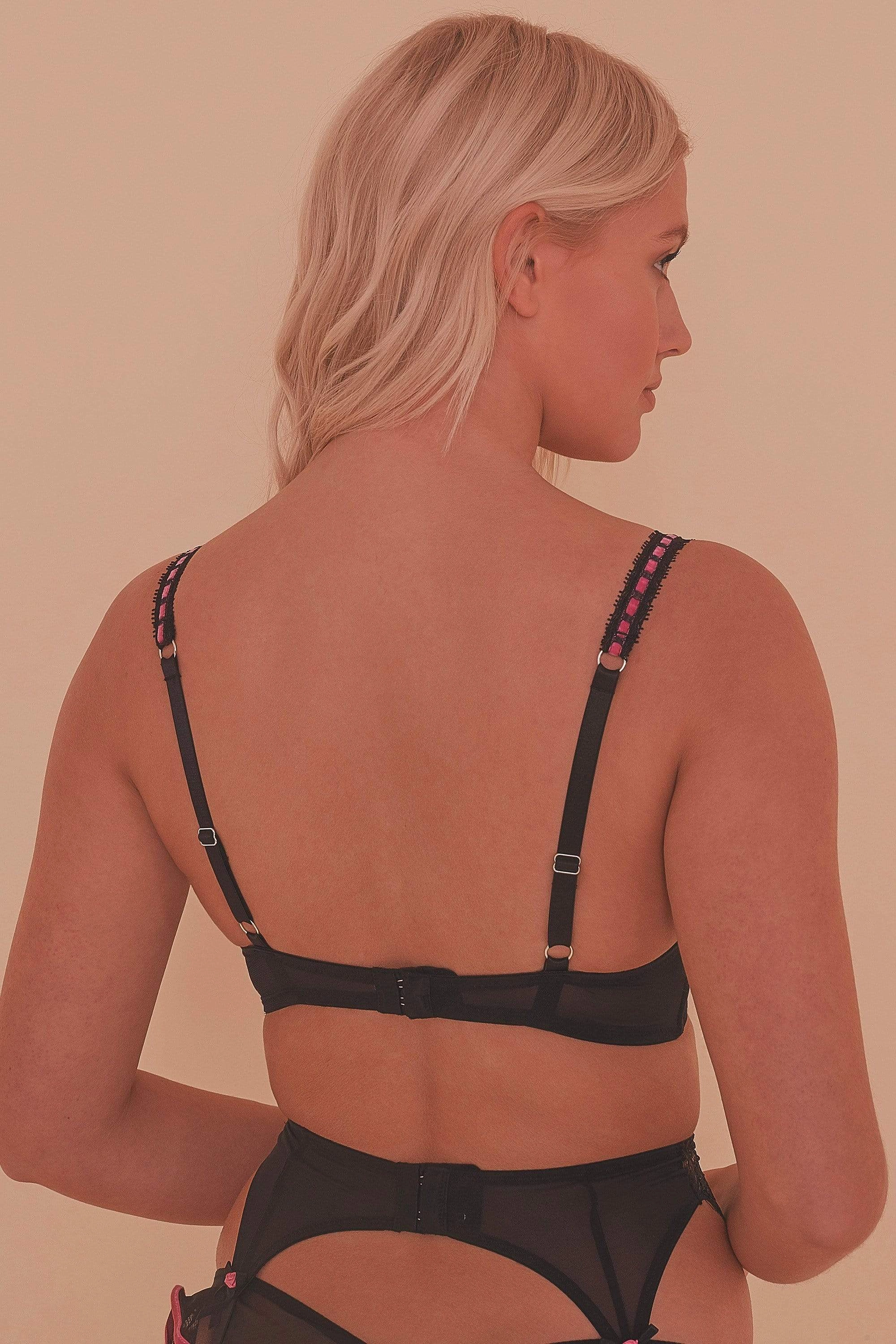 Monica Ribbon Slot Lace Bra