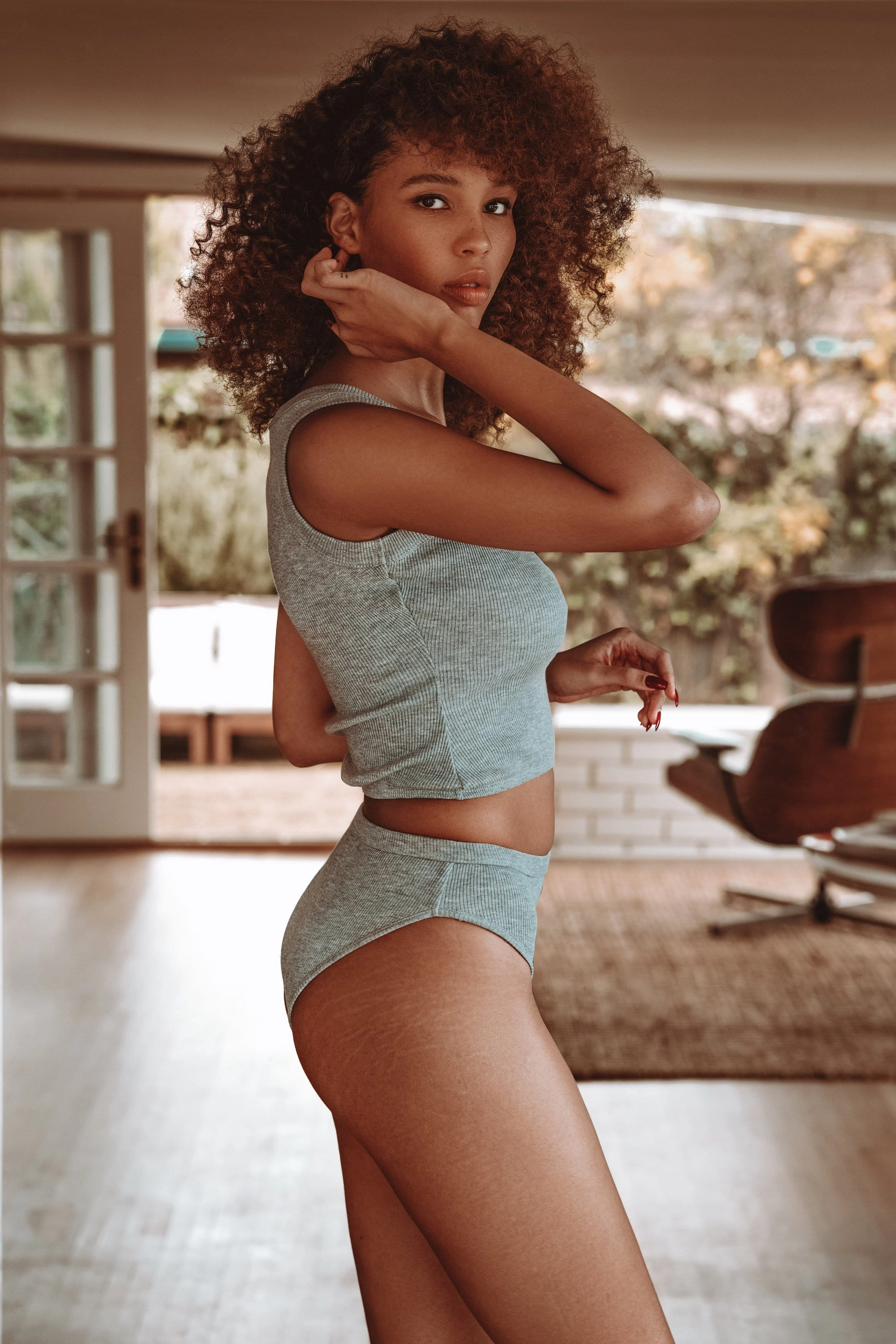 Rib Briefs Grey