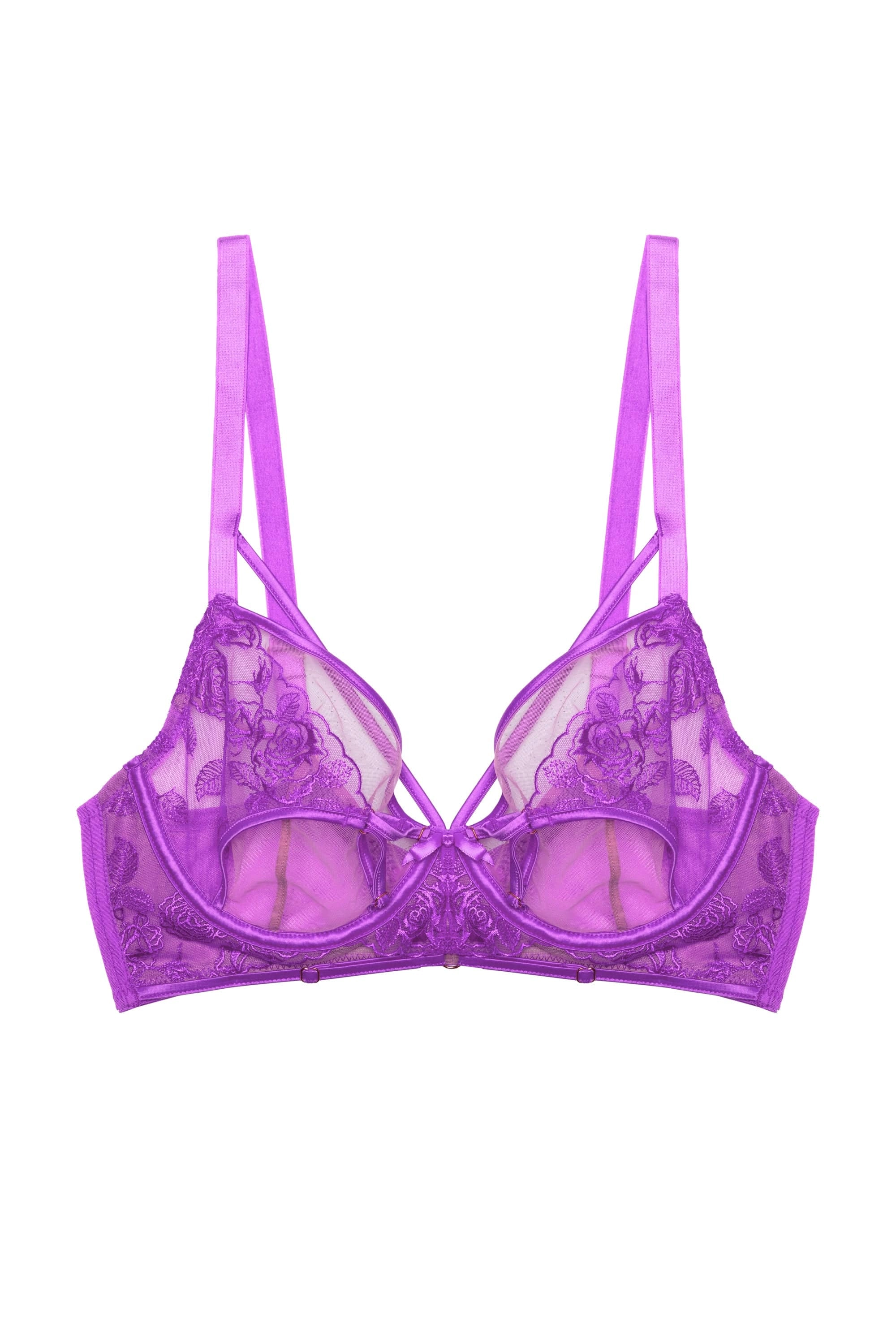 Rosanna Purple Long Line Plunge Bra