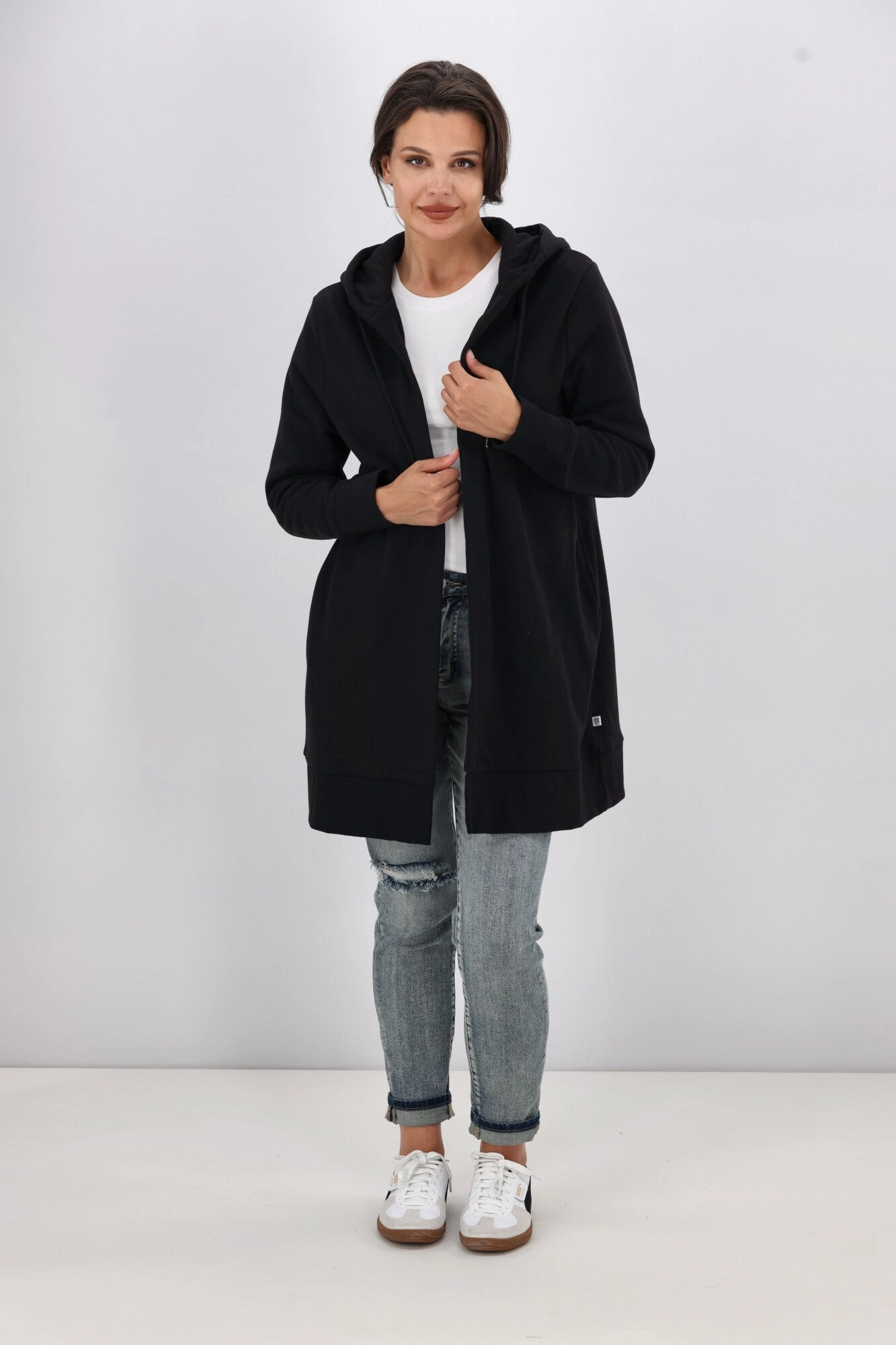 Shine On Essentials Longline Hoody Black